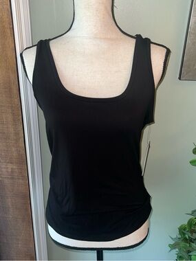 DKNY Black Scoop Neck Tank Top